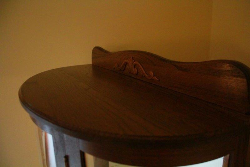 Wood and Glass Lighted Display Cabinet