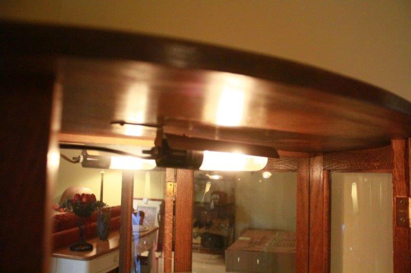 Wood and Glass Lighted Display Cabinet