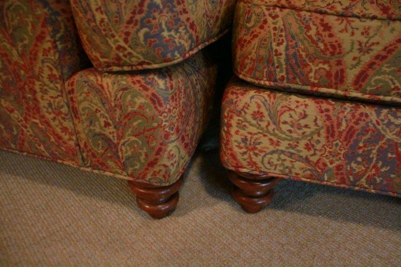 Upholstered Chair and Ottoman