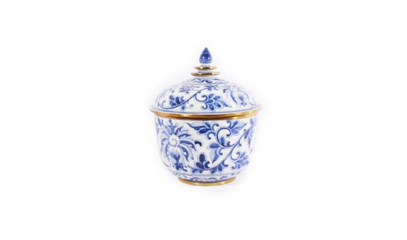 Blue and White Decorative Urn