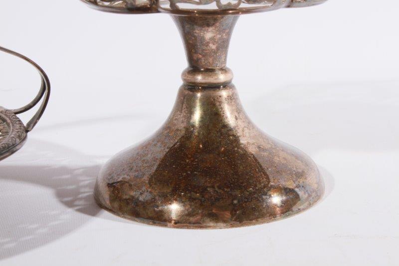 Sterling Silver Dish and a Silver Plated Compote