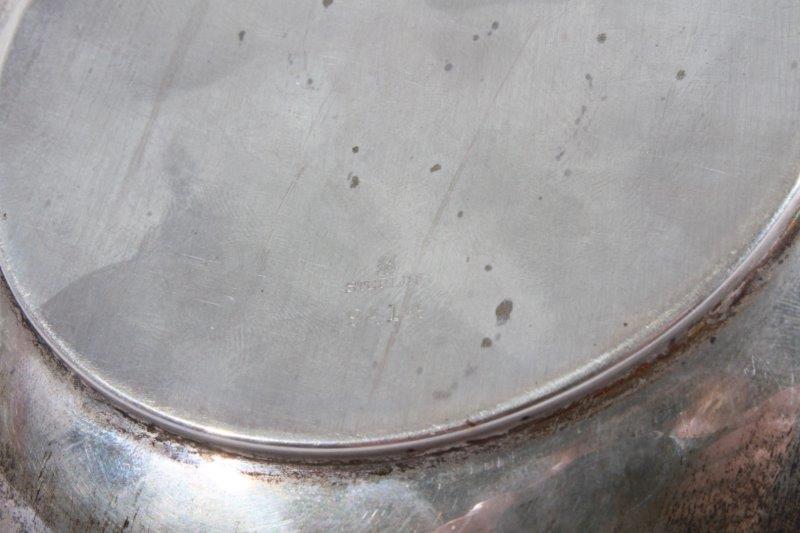 Sterling Silver Dish and a Silver Plated Compote