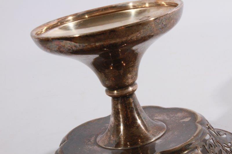 Sterling Silver Dish and a Silver Plated Compote