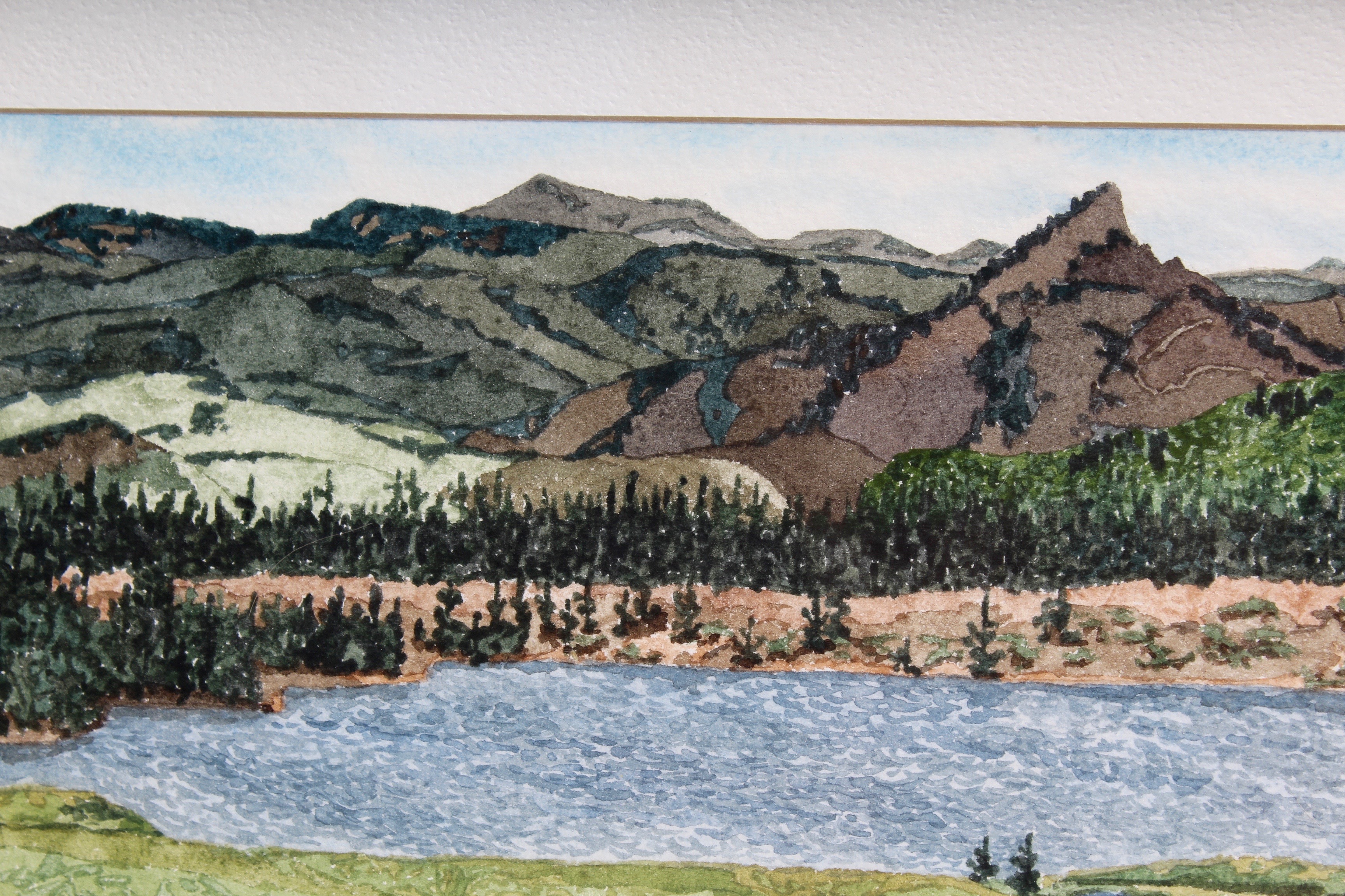 Original Watercolor of "Windswept: Windy Ridge" by Janice Hanson