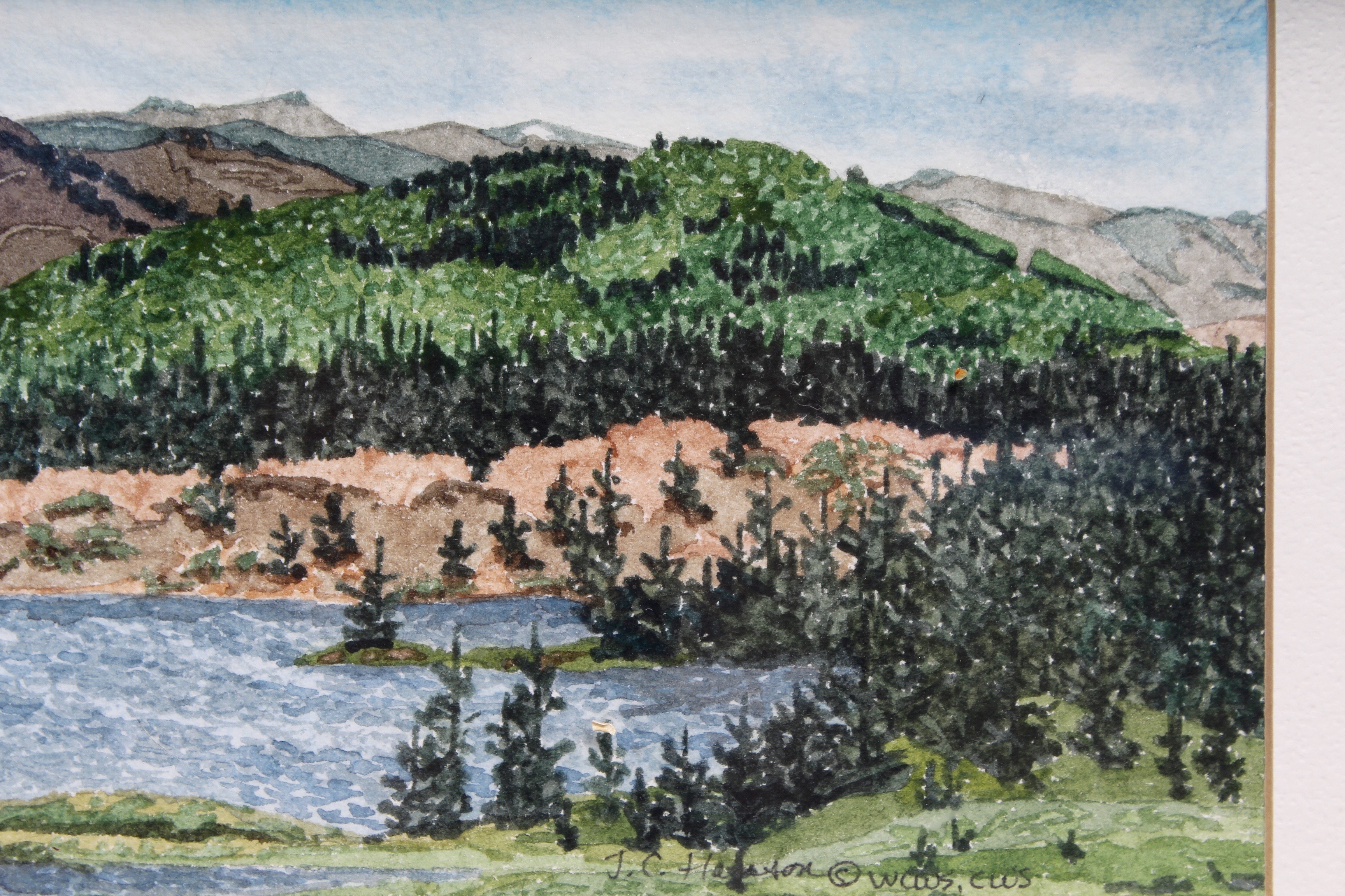 Original Watercolor of "Windswept: Windy Ridge" by Janice Hanson