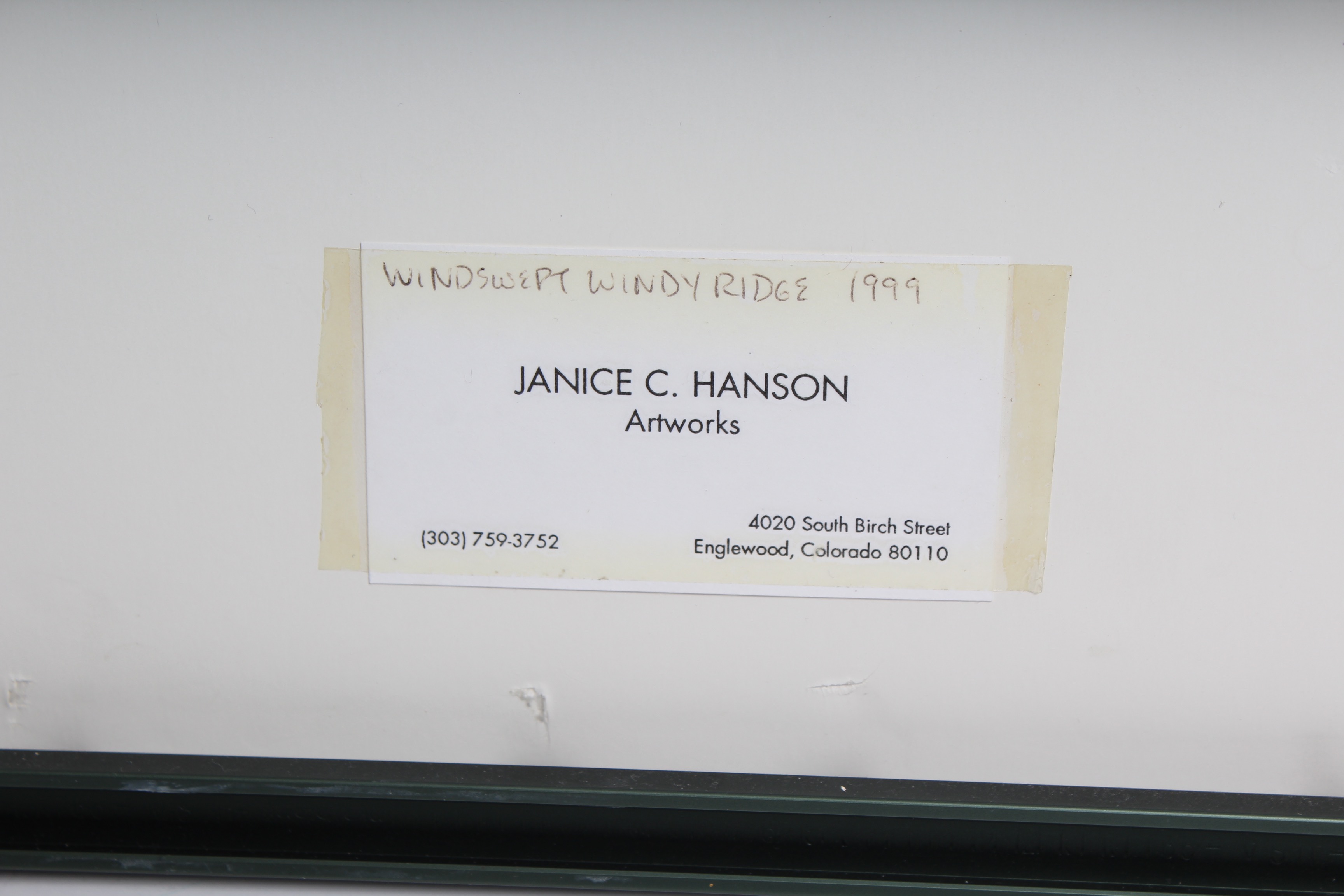 Original Watercolor of "Windswept: Windy Ridge" by Janice Hanson