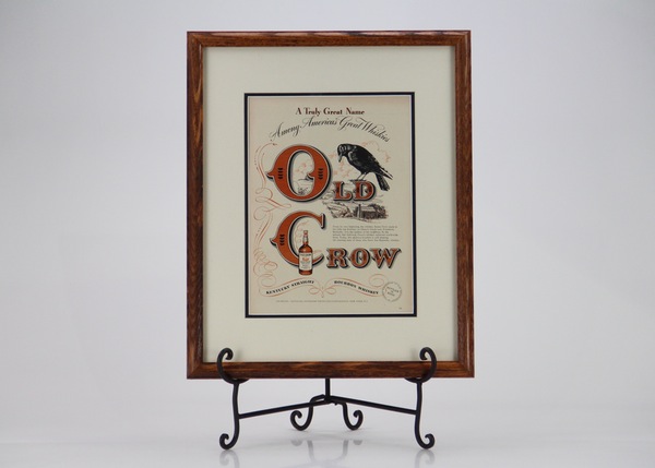 Vintage 'Old Crow' Bourbon Whiskey Advertisement
