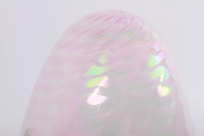 Pair of Signed Art Glass Eggs