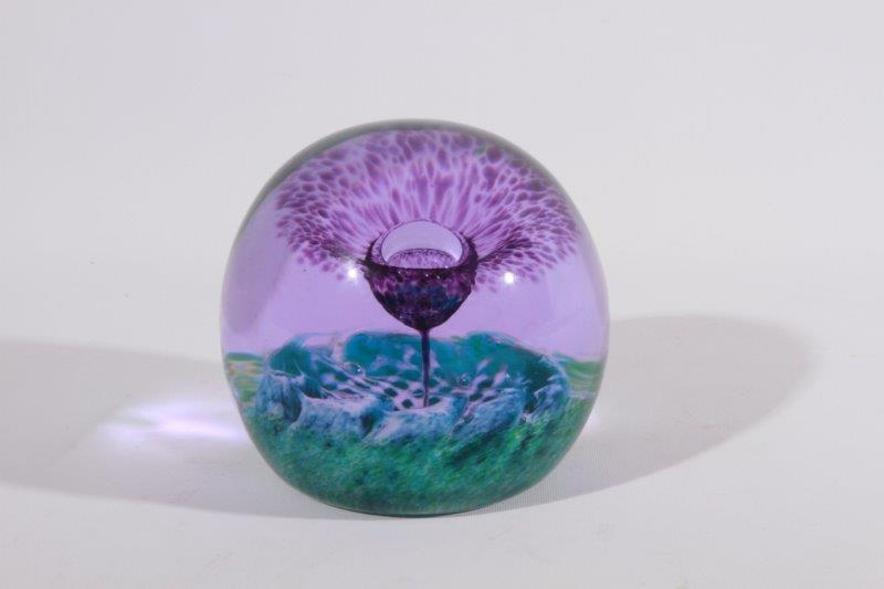 Signed Caithness Art Glass Paperweight