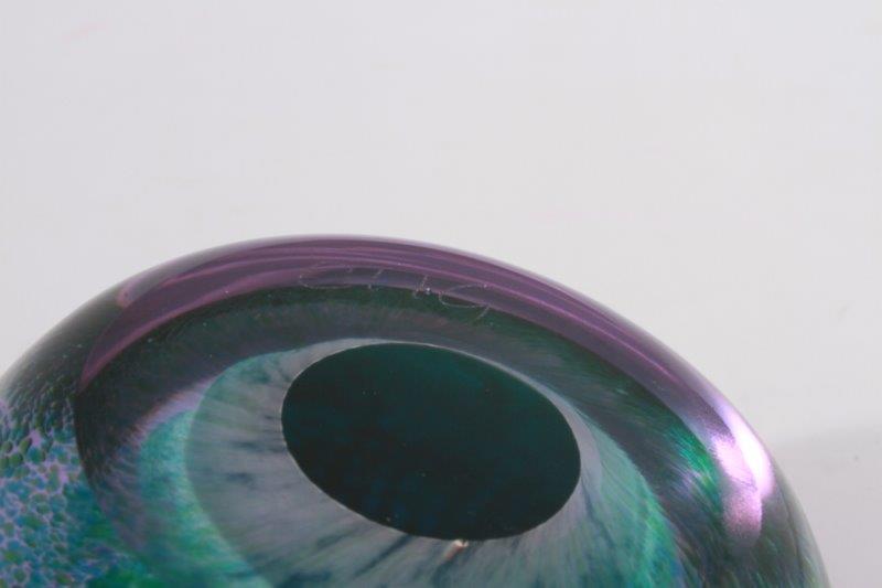 Signed Caithness Art Glass Paperweight