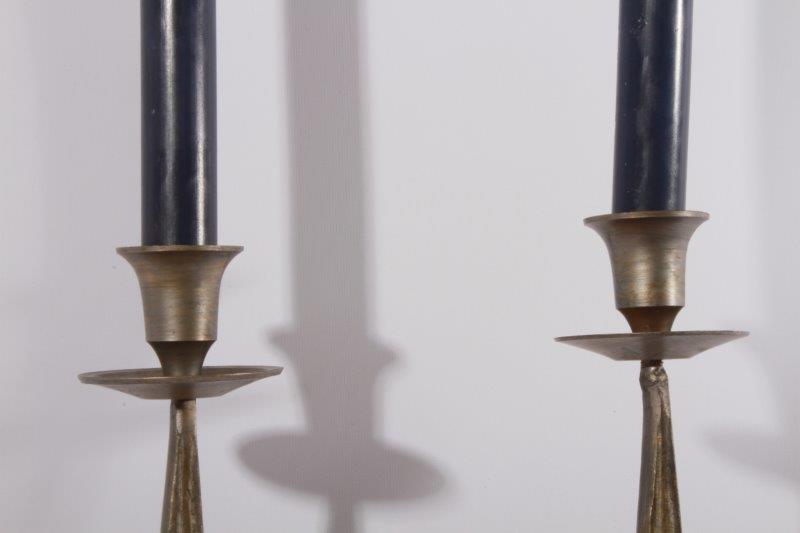 Pair of Bombay Metal Candlesticks
