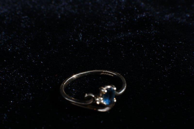 14 Karat Sapphire and Diamond Ring