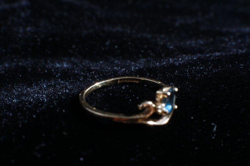 14 Karat Sapphire and Diamond Ring