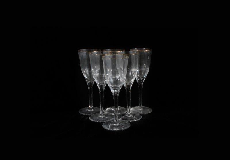 Six Gorham Crystal Glasses