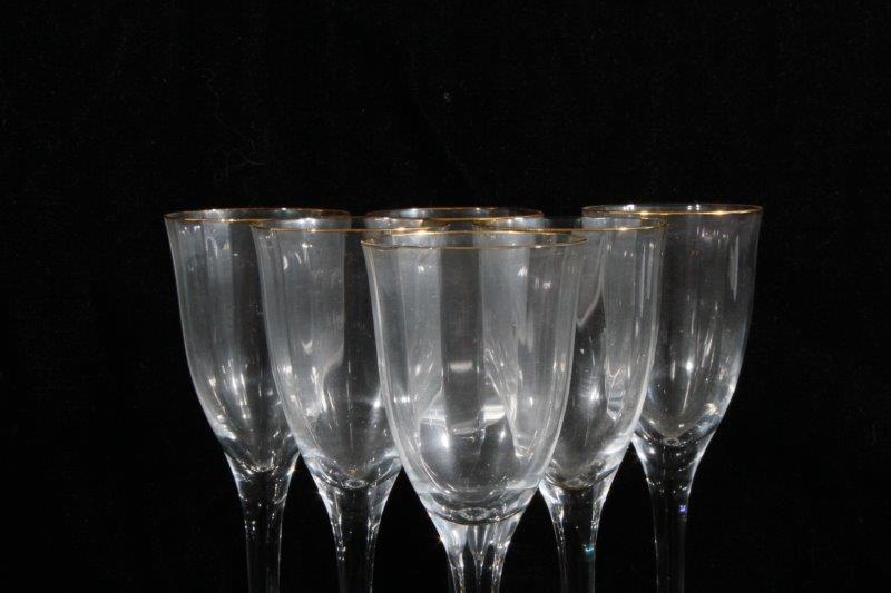 Six Gorham Crystal Glasses