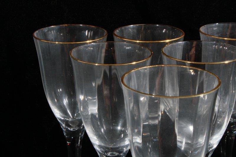 Six Gorham Crystal Glasses