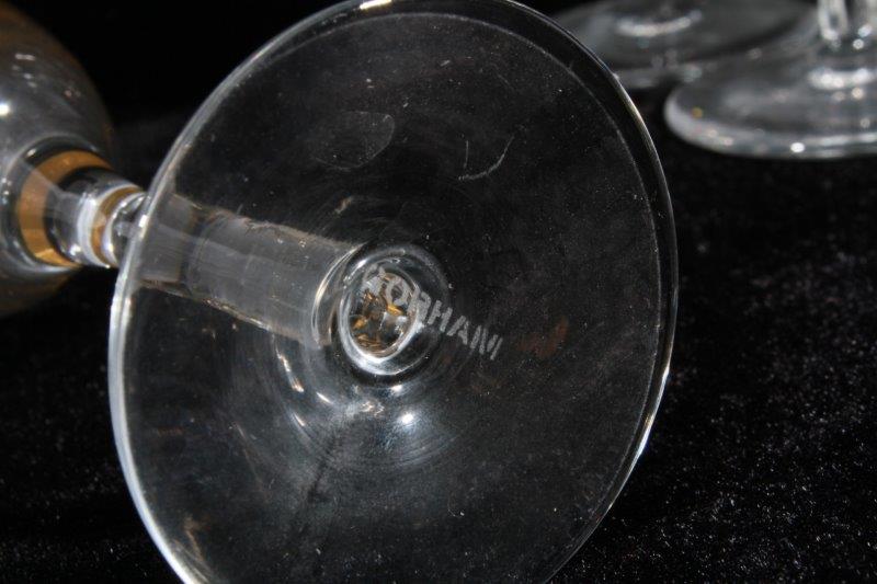 Six Gorham Crystal Glasses