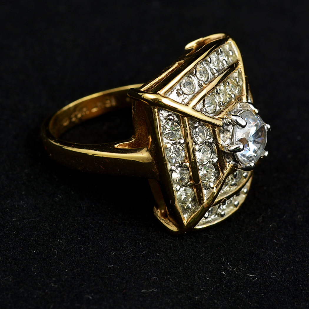 House of Nikolas 18K Gold and CZ Ring