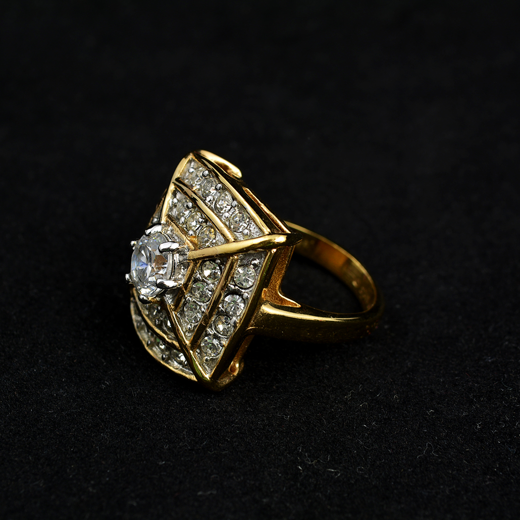 House of Nikolas 18K Gold and CZ Ring