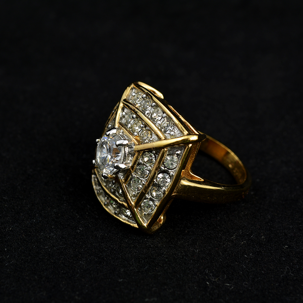 House of Nikolas 18K Gold and CZ Ring