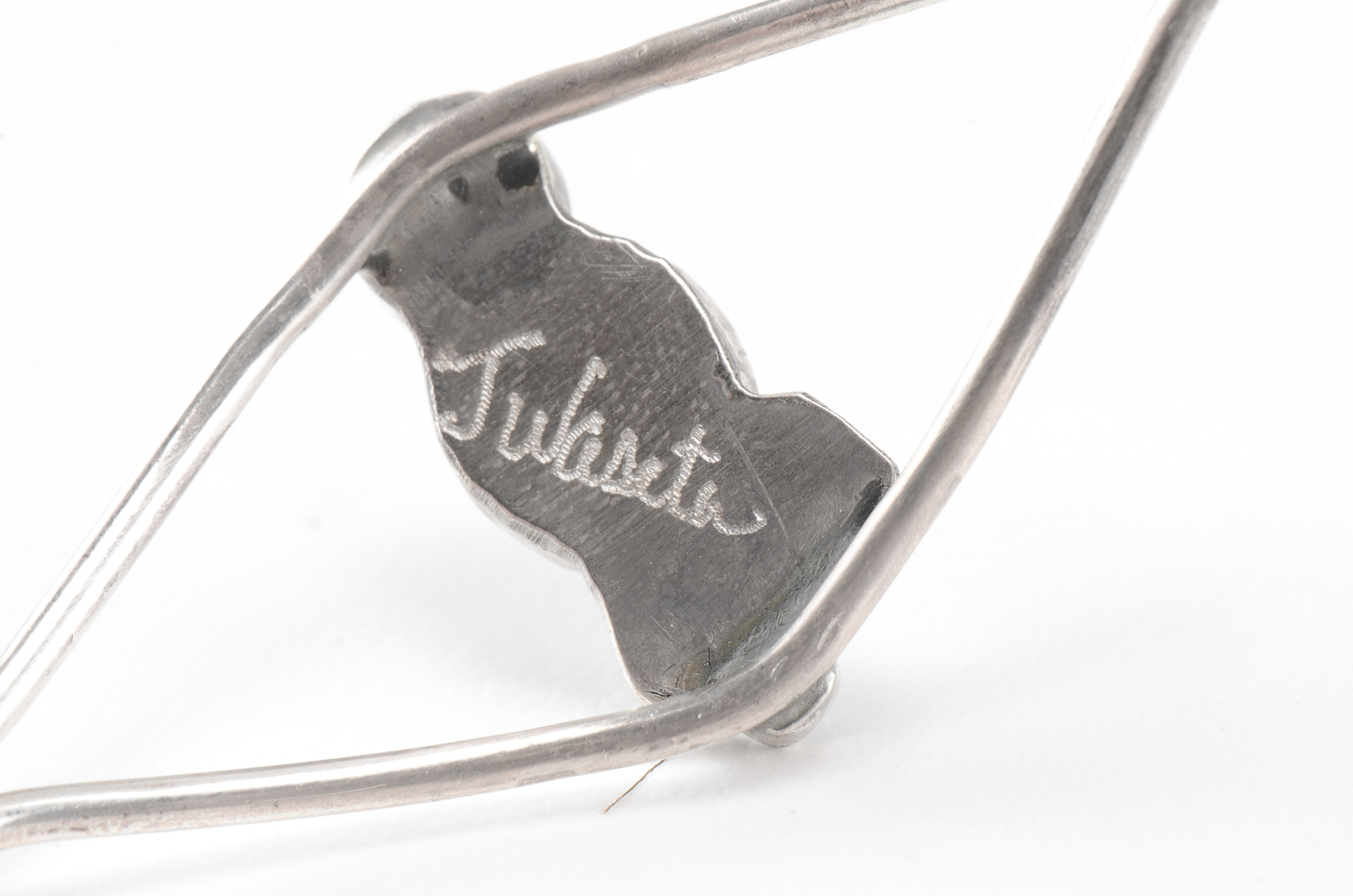 Janet Waseta Signed Sterling Silver Inlaid Zuni Storyteller Cuff