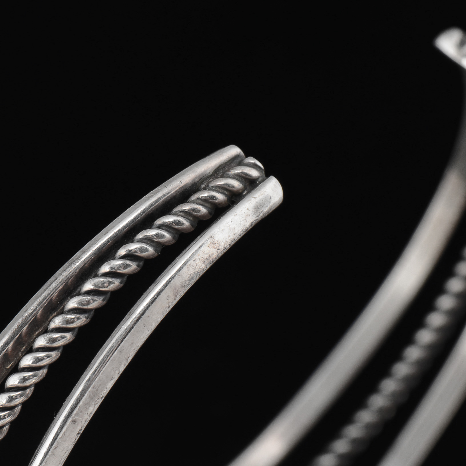 Sarah Curley Signed Native American Navajo Sterling Silver and Turquoise Cuff