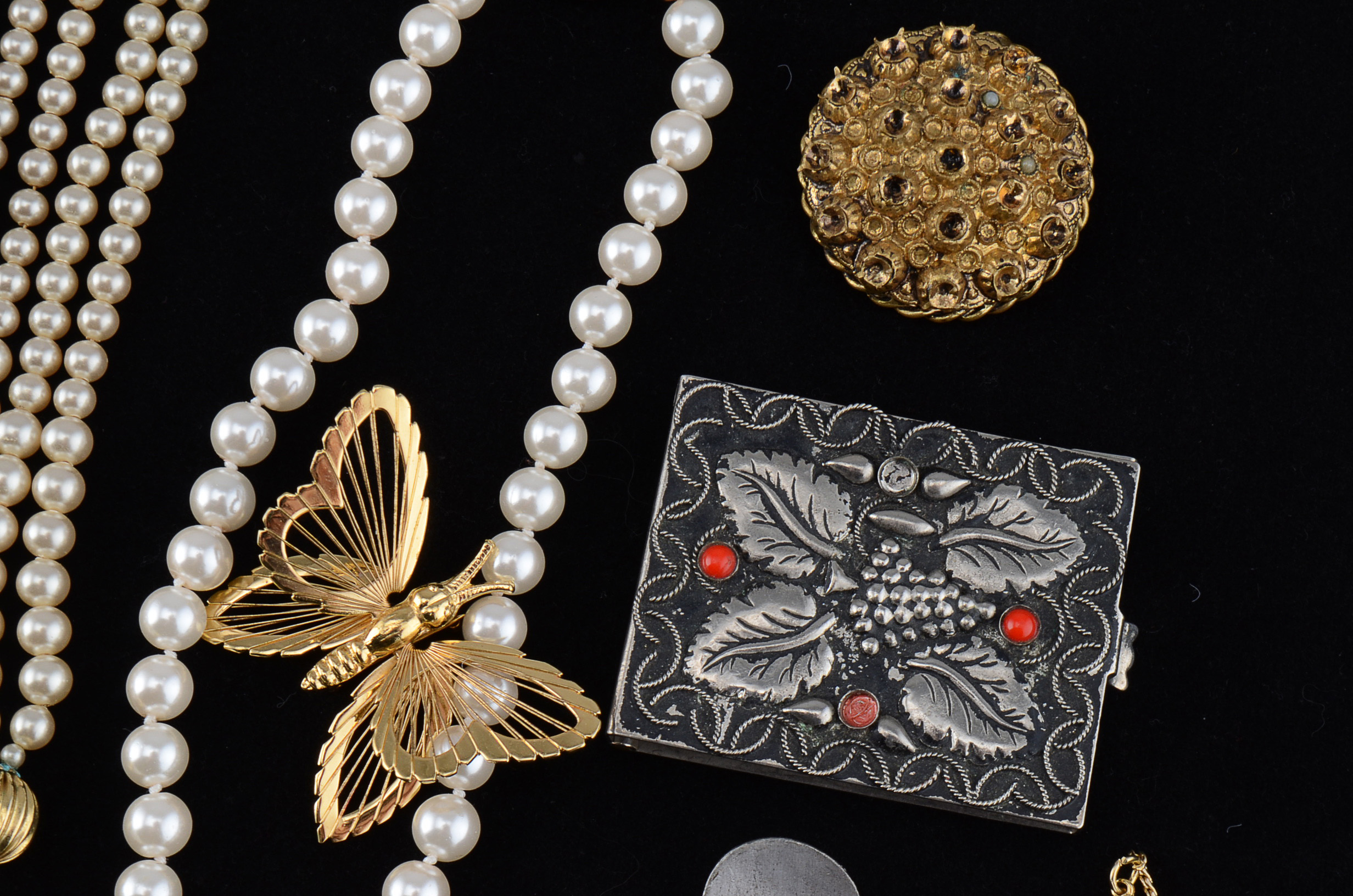 Assorted Costume Jewelry Including Monet and Bulova