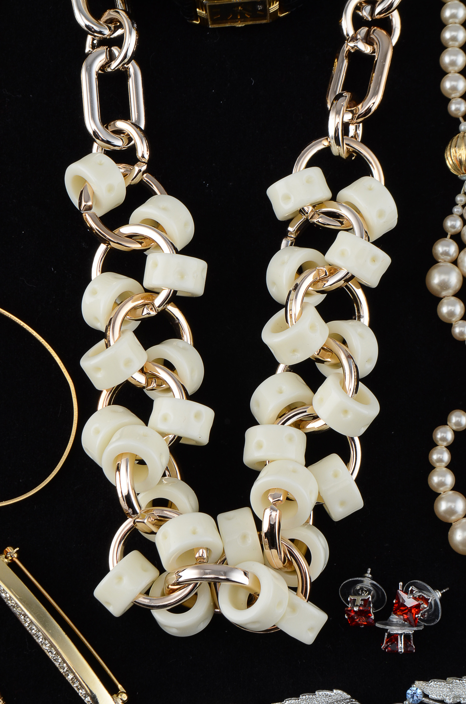 Assorted Costume Jewelry Including Monet and Bulova