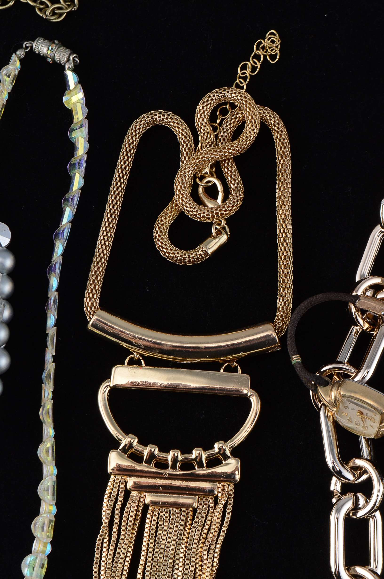 Assorted Costume Jewelry Including Monet and Bulova