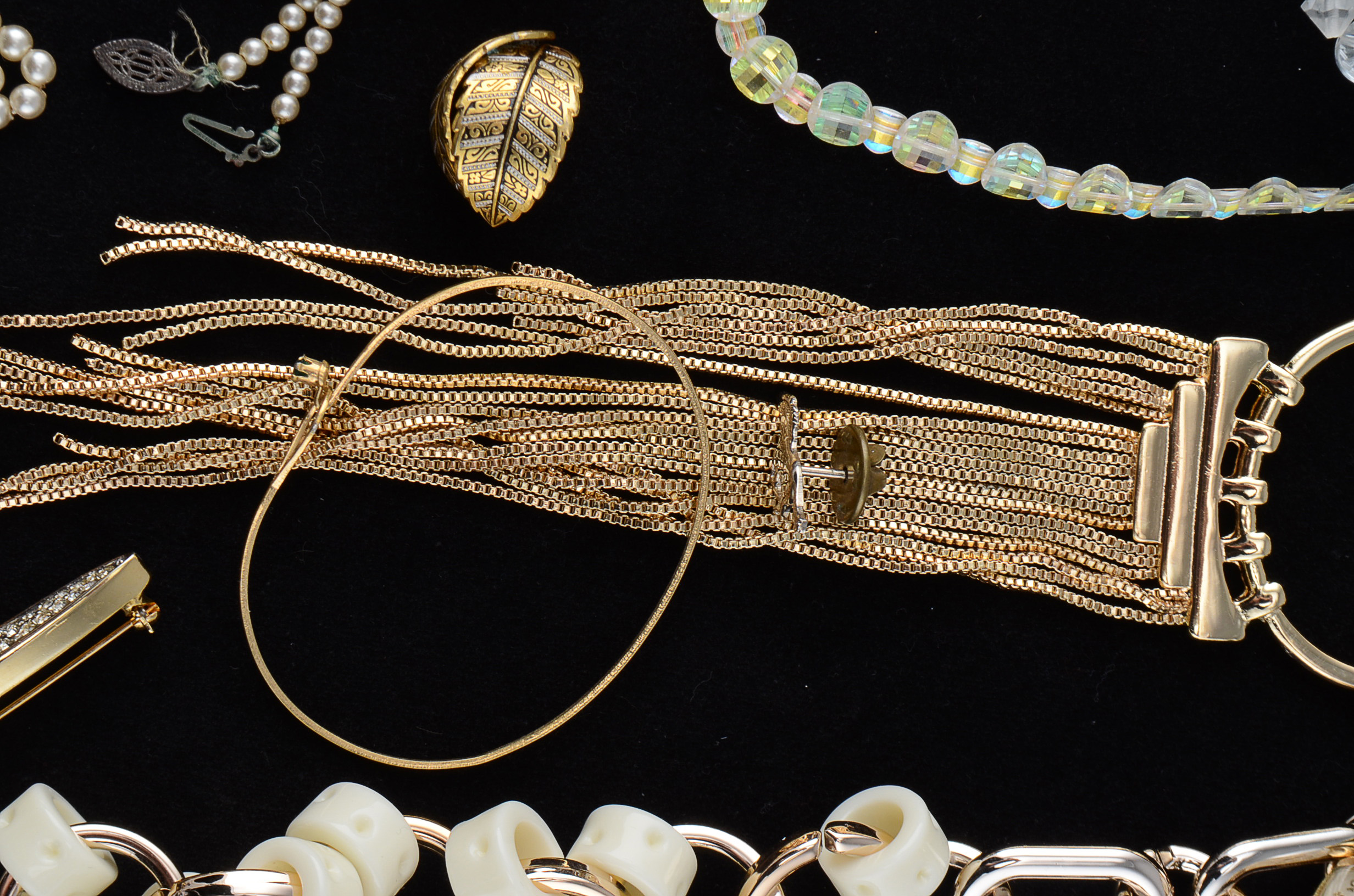 Assorted Costume Jewelry Including Monet and Bulova