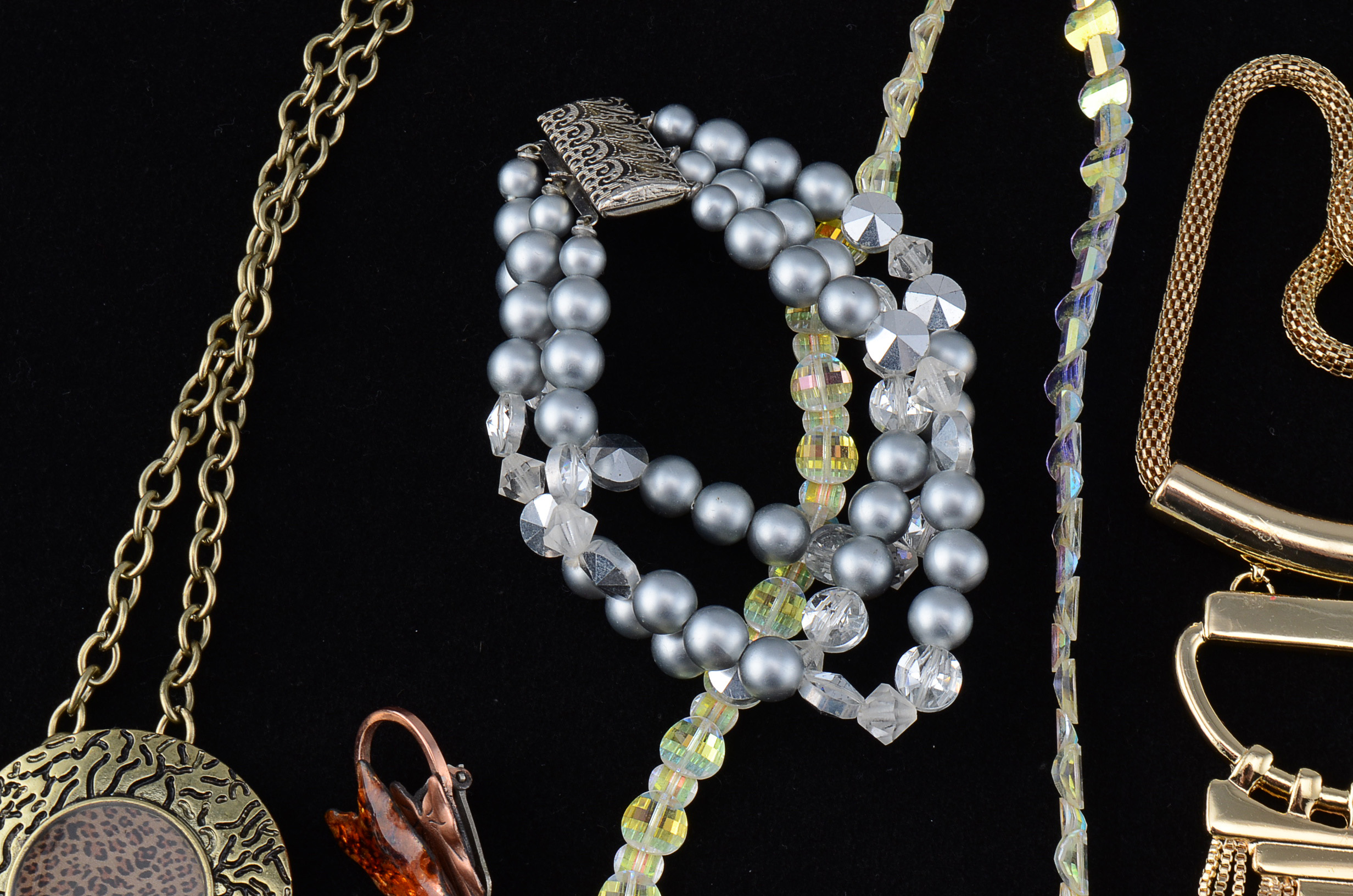 Assorted Costume Jewelry Including Monet and Bulova