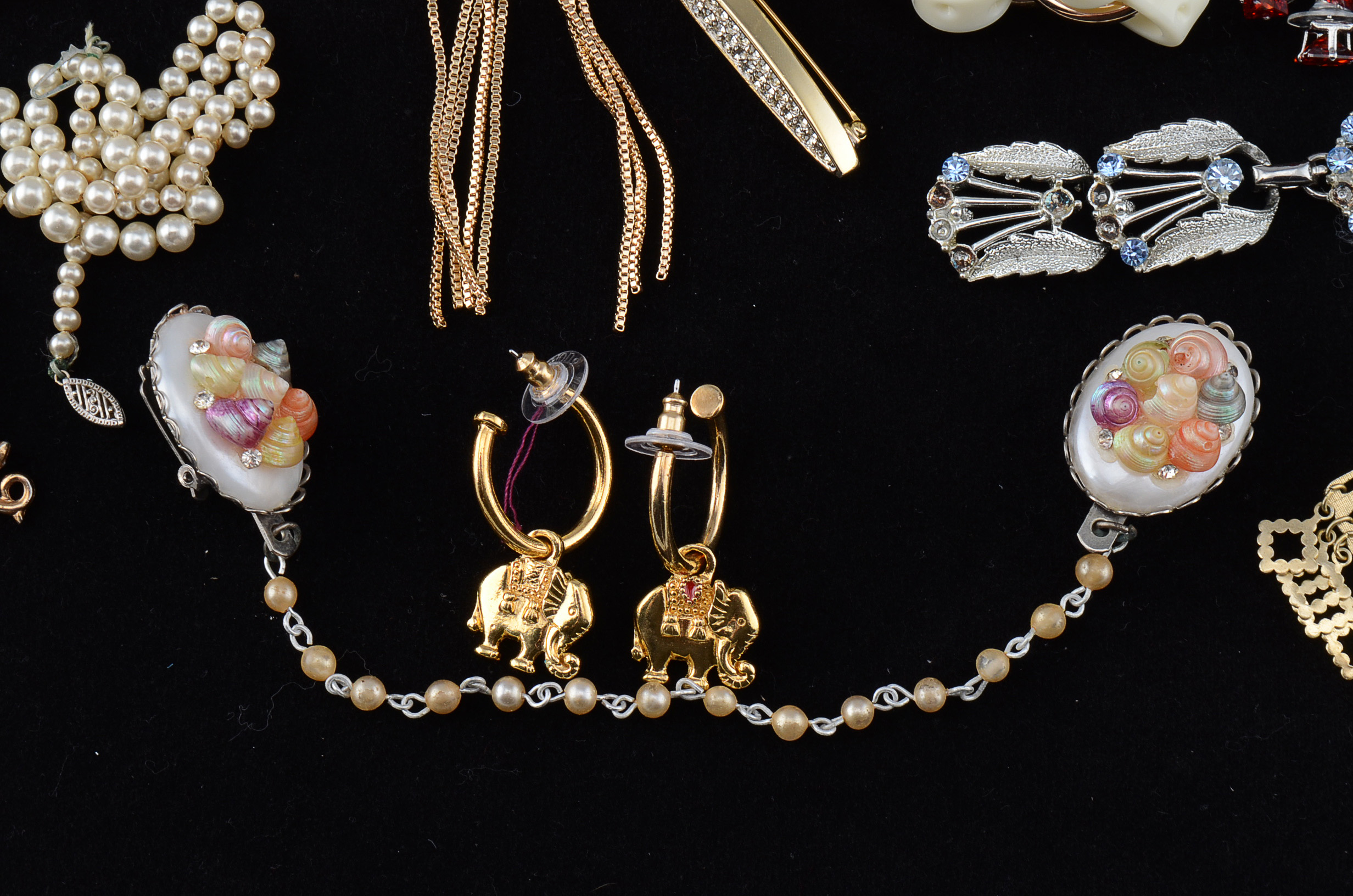 Assorted Costume Jewelry Including Monet and Bulova