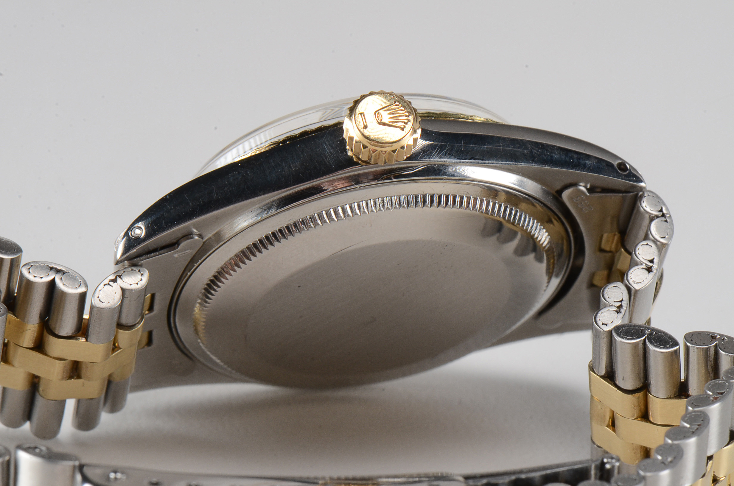 Men's Rolex Datejust 14K Gold and Steel 36mm Automatic Champagne Index Dial Watch