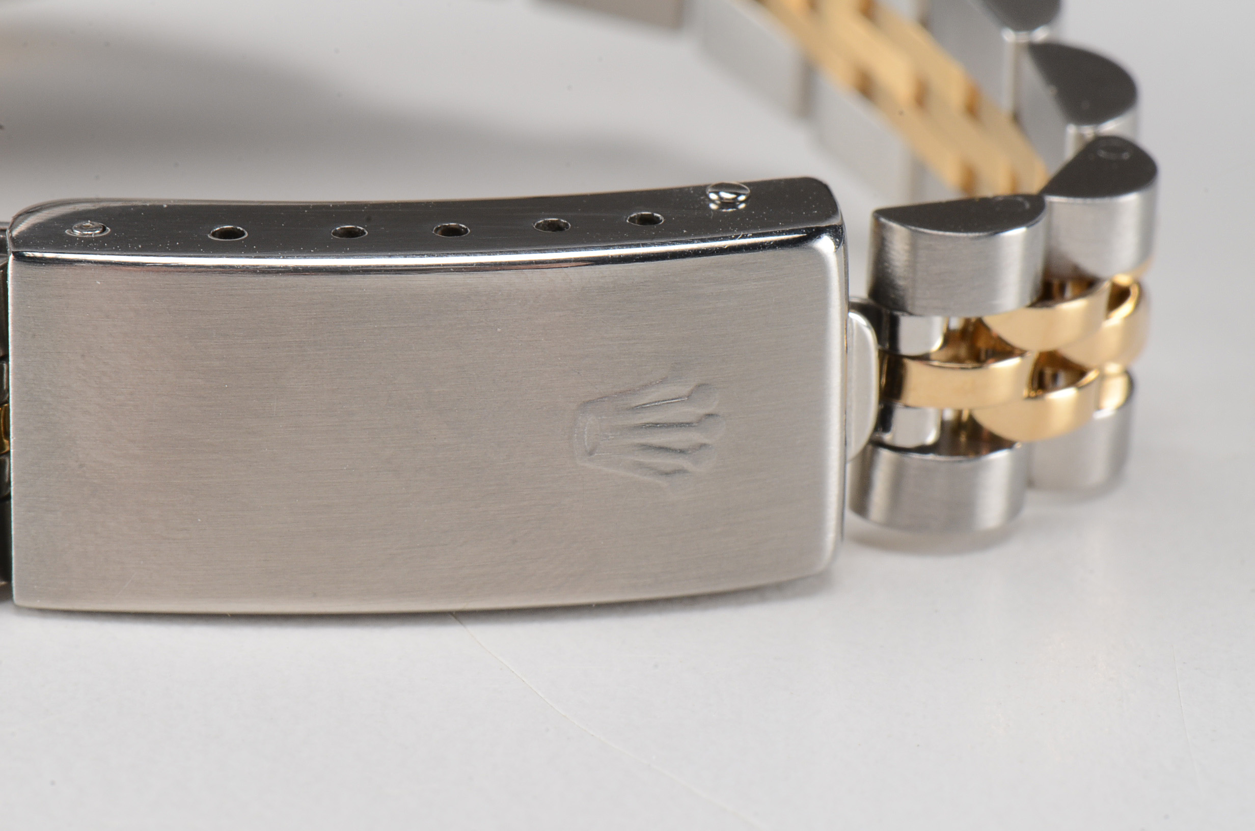 Women's Rolex Datejust 18k Gold and Steel Champagne Diamond Dial Watch