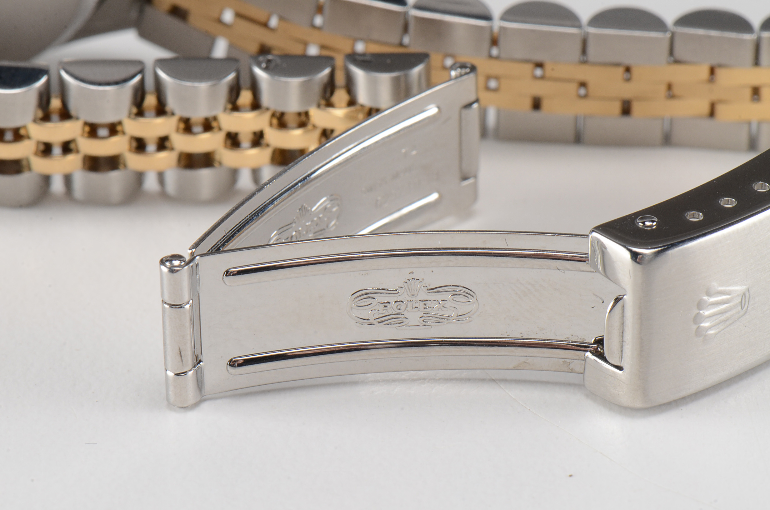 Women's Rolex Datejust 18k Gold and Steel Champagne Diamond Dial Watch