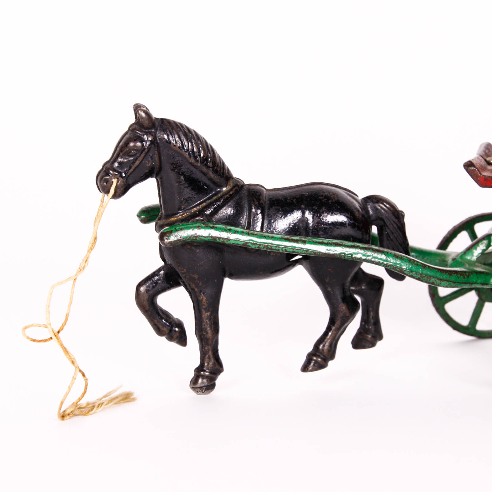 Antique Cast Metal Horse and Carriage Toy