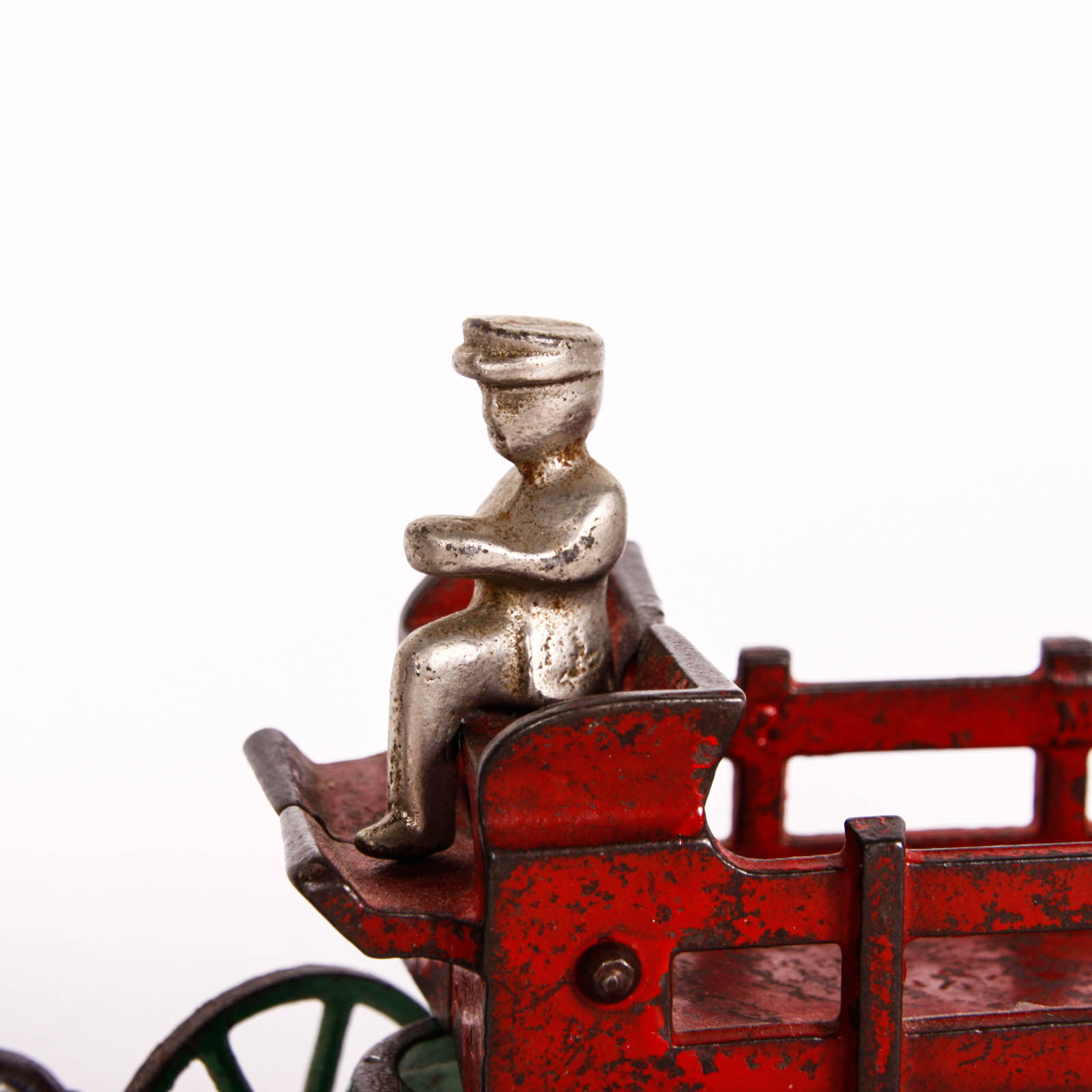 Antique Cast Metal Horse and Carriage Toy