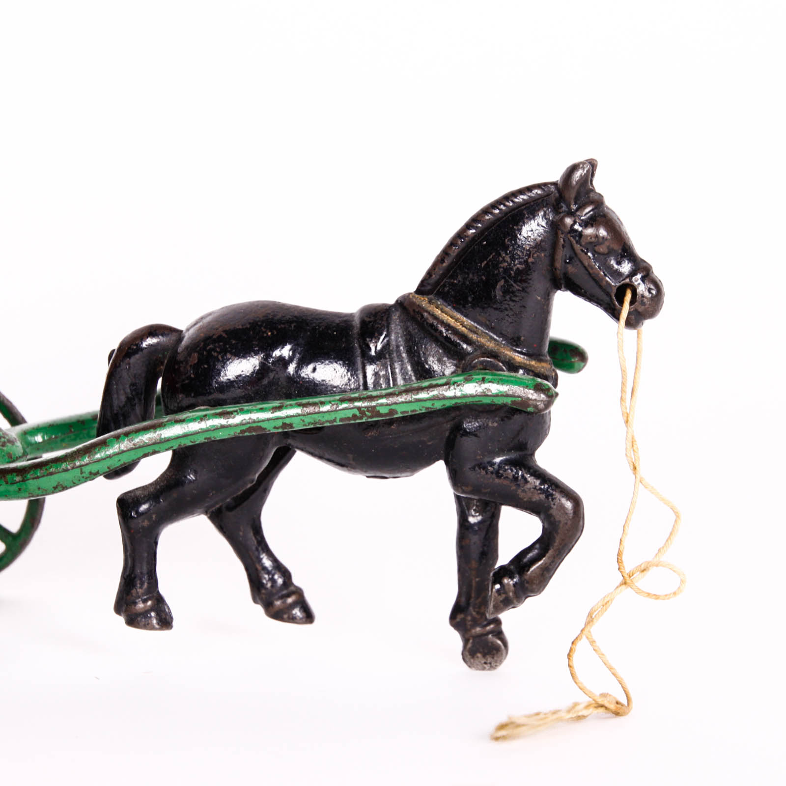 Antique Cast Metal Horse and Carriage Toy