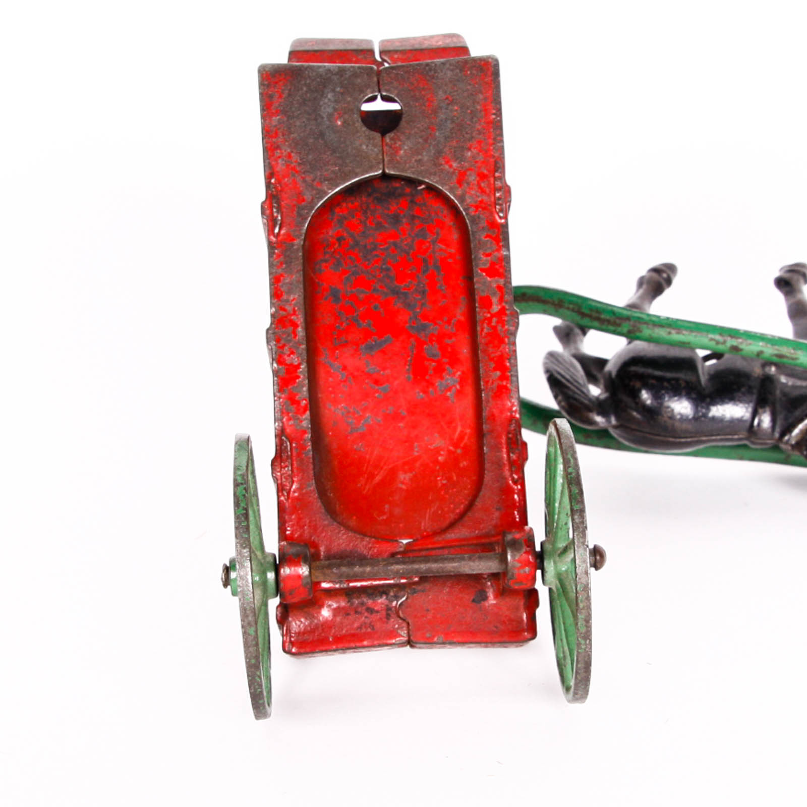 Antique Cast Metal Horse and Carriage Toy