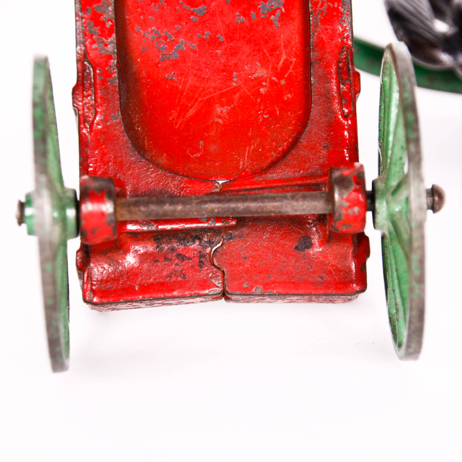 Antique Cast Metal Horse and Carriage Toy