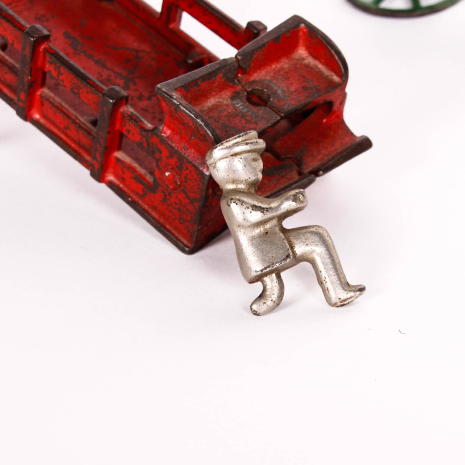 Antique Cast Metal Horse and Carriage Toy