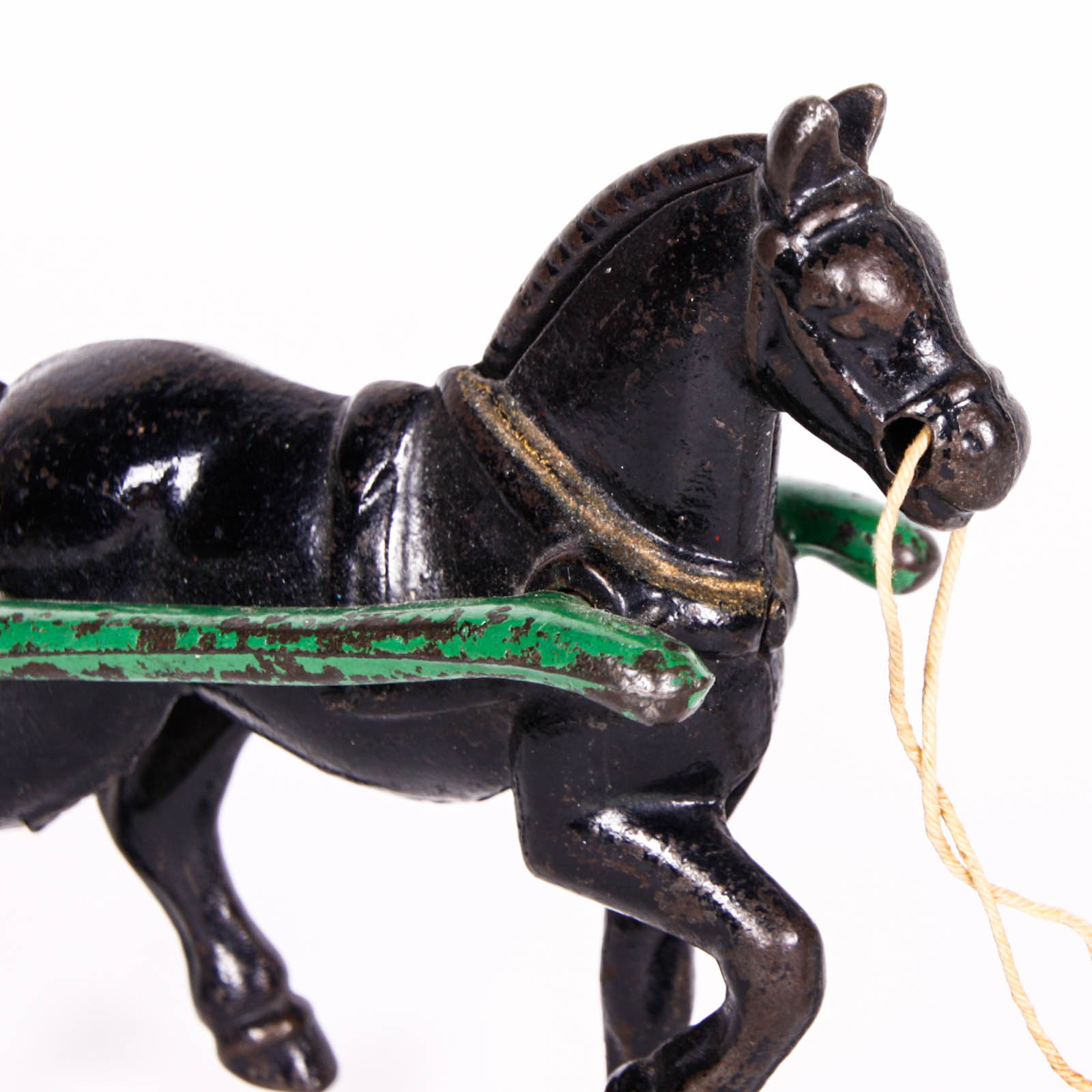Antique Cast Metal Horse and Carriage Toy