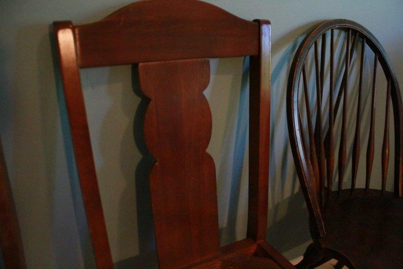 Trio of Vintage Wooden Chairs