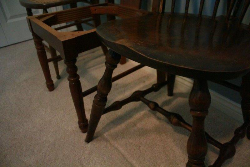 Trio of Vintage Wooden Chairs