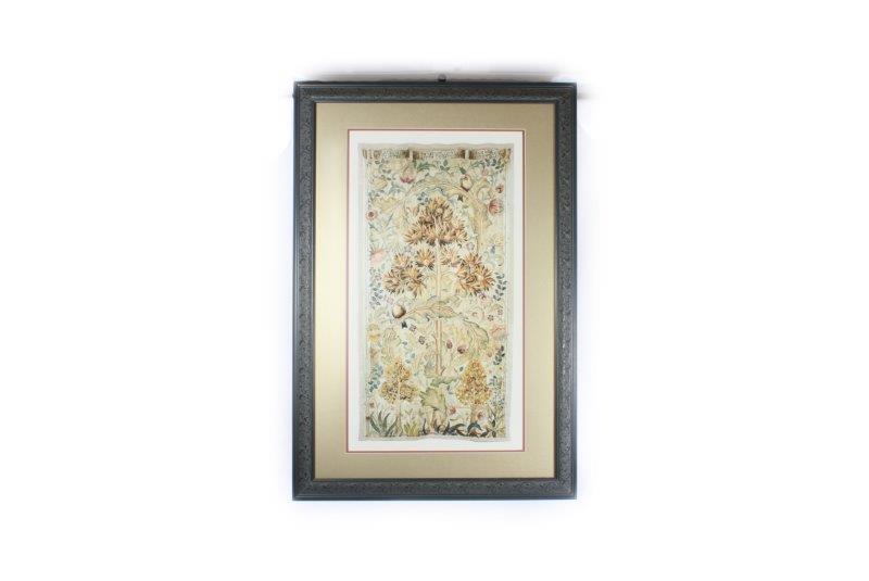 Flora and Fauna Style Offset Lithograph