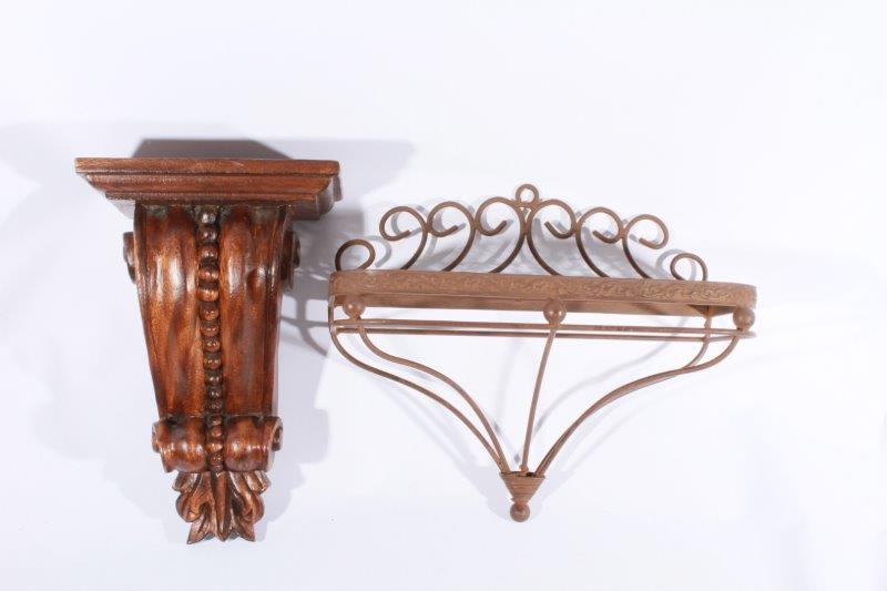 Metal and Wood Wall Shelves