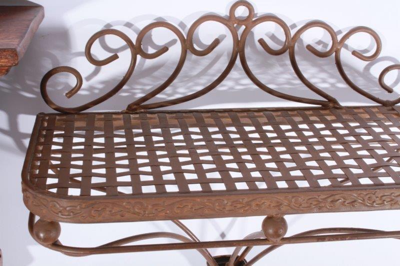 Metal and Wood Wall Shelves