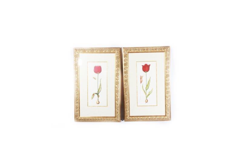 Pair of Floral Offset Lithographs