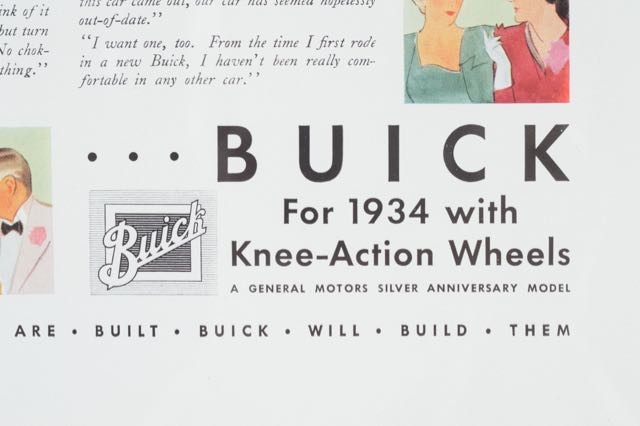 1934 Buick Car Advertisement
