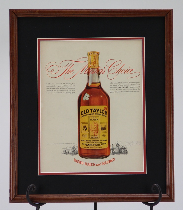 1936 Old Taylor Bourbon Whiskey Advertisement